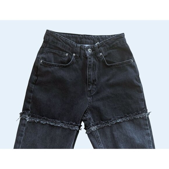 RAGGED PRIEST Striped Multi Tone Panel Mom Jeans Sz 24 - Picture 3 of 8